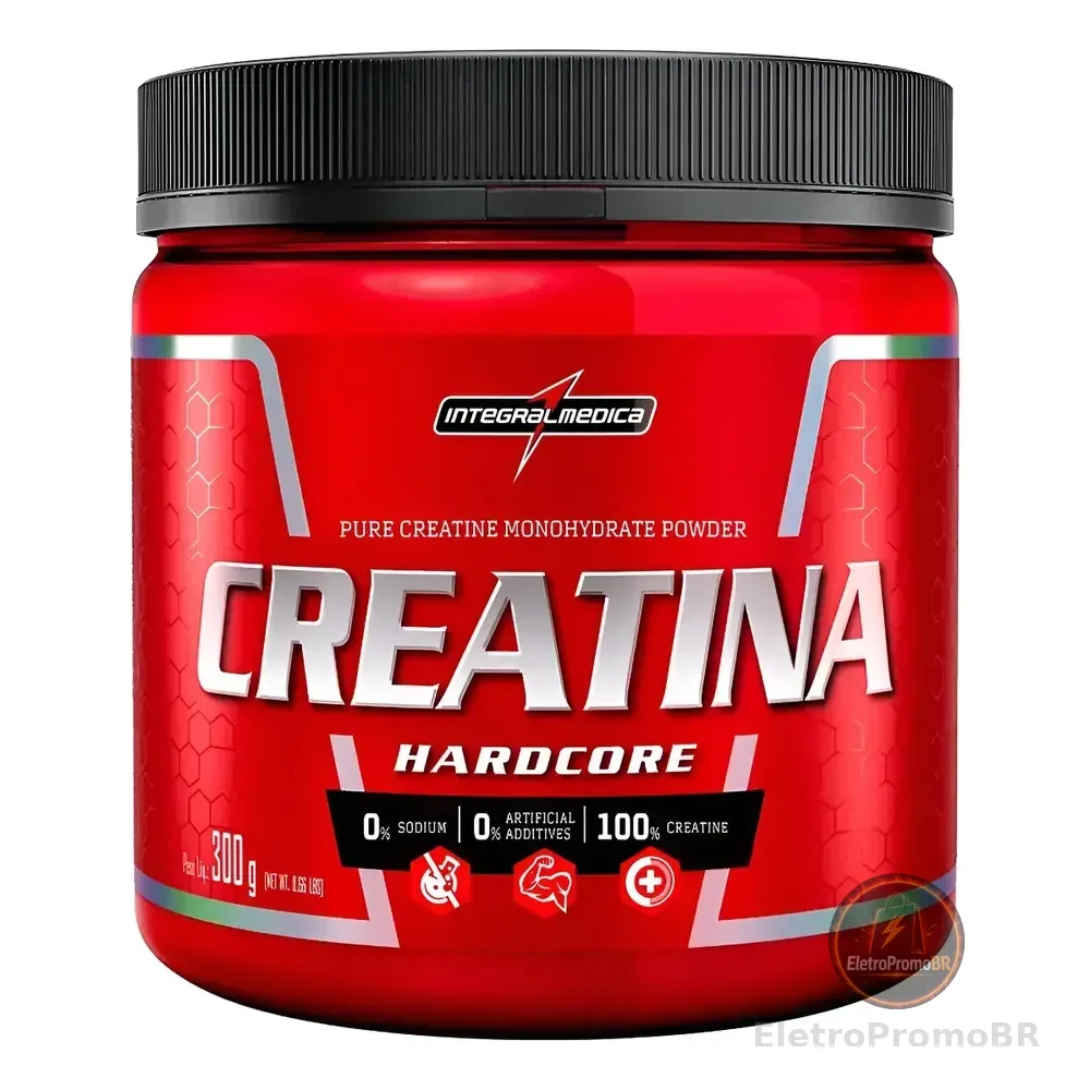 Creatina Monohidratada 100% Pura 300g - Integralmédica C/ Nf Neutro