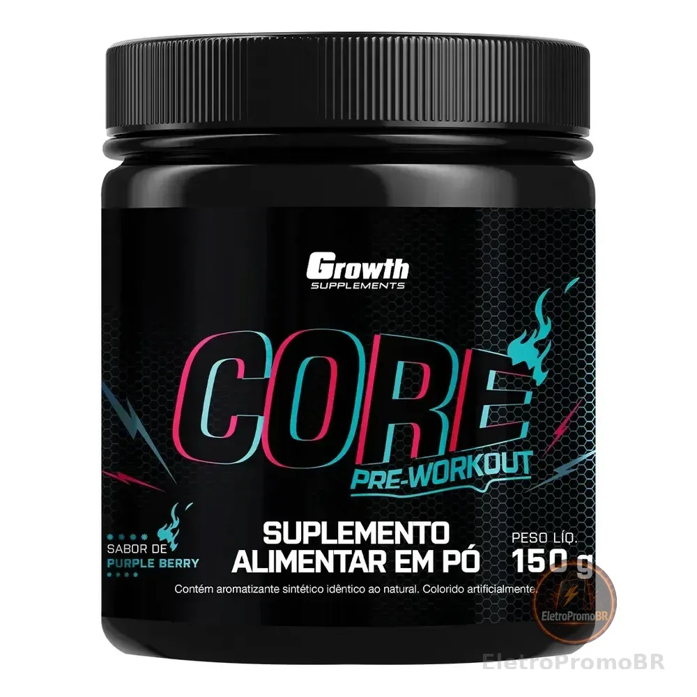 Pré Treino Core 150g Growth Supplements Purple Berry