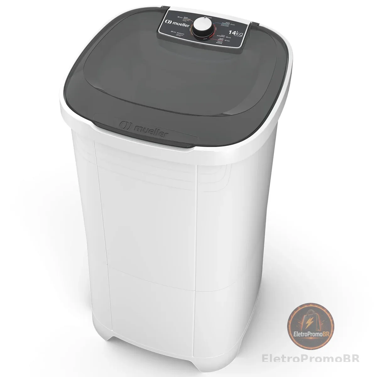 Mueller Máquina de Lavar Roupa Semiautomática Tanquinho 14 kg Branco 127V MLT14B