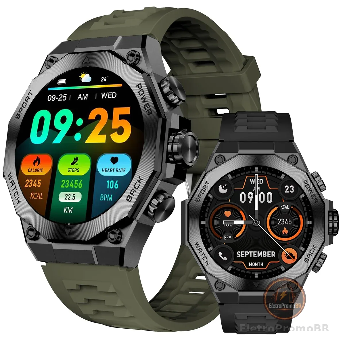 Relogio Inteligente AURAFIT Smartwatch Relógio Inteligente Masculino, 1.43“ AMOLED, AI ChatGPT à Prova D'água 3 ATM, Chamadas Bluetooth, 150+ Monitoramento Esportivo
