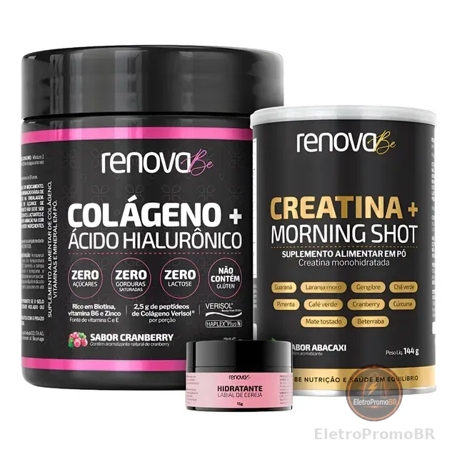 Colágeno Verisol E Creatina Monohidratada Renova Be Original