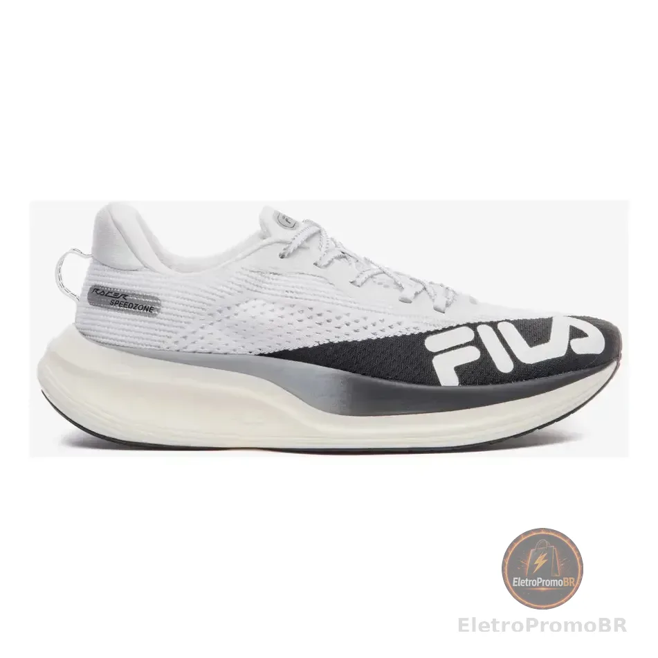 Tênis Feminino Racer Speedzone Fila Branco/preto/cinza Lisa 44 Br