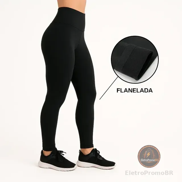 Calca Feminina Termica Forrada Legging Aveludada Frio Grossa
