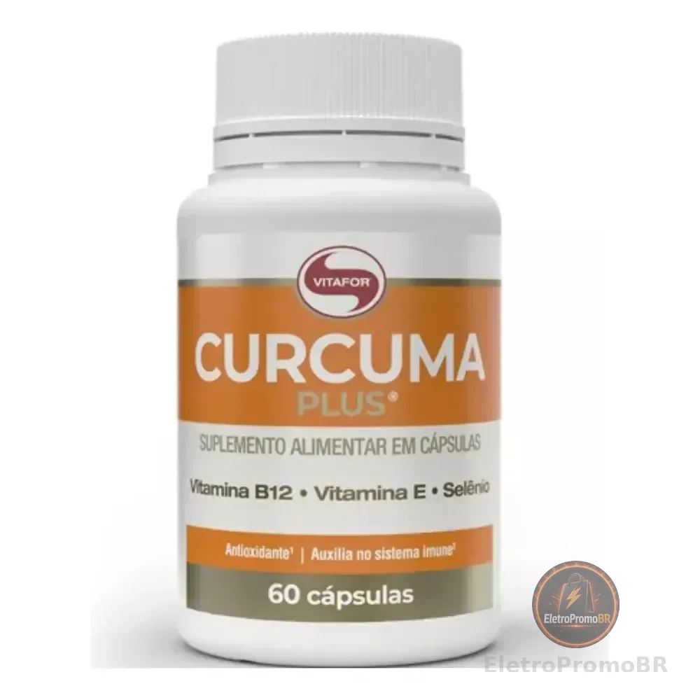 Curcuma Plus Suplemento Alimentar 60 Cápsulas Vitafor Sem Sabor