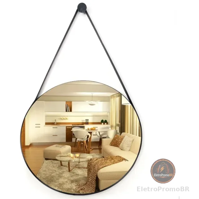 Espelho Adnet Redondo Para Banheiro/quarto/sala/30cm+brinde