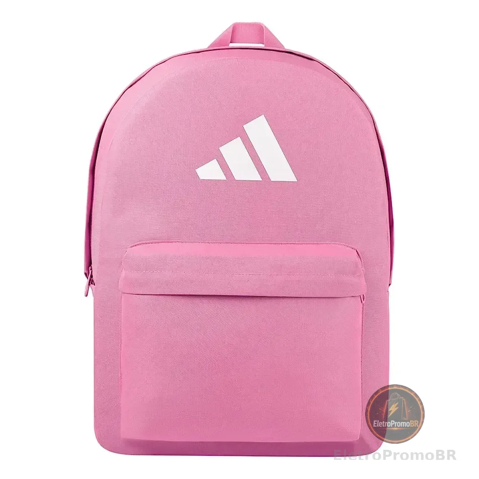Mochila Classic 3 Bar Logo adidas Rosa Liso
