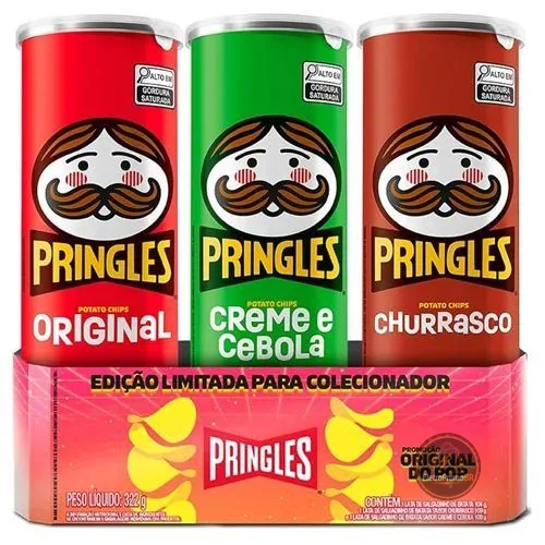 Pack Batata Pringles Retro 3 sabores