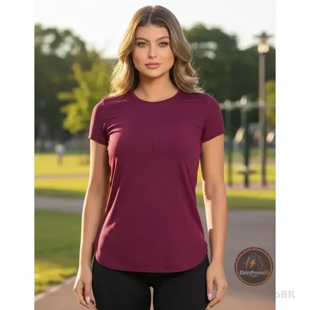 Camisa Dryfit Feminina Academia Corrida Malha Furadinha P-gg
