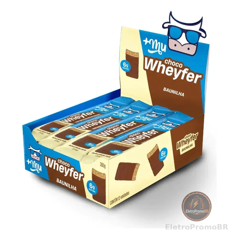 +mu Chocowheyfer Baunilha 6g Proteína- Display 12 Un