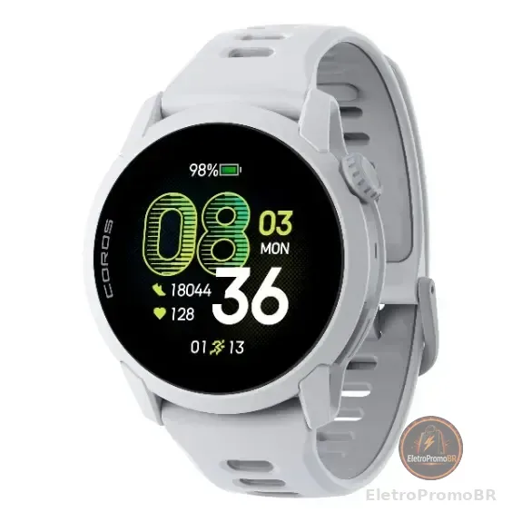 Coros Pace 4 Gps Sport Watch White W/ Silicone Band Branco Branco Branco