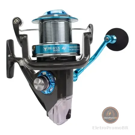 Carretilha Albatroz Fishing Bravus 9000 Pesca Pesada Drag 16kg Azul Direito/esquerdo