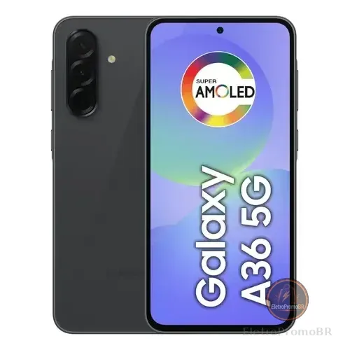 Smartphone Samsung Galaxy A36 5g 128gb 6gb Ram Câmera Tripla De Até 50mp Selfie De 12mp Ip67 Super Amoled 6.7'' Nfc Recursos Ai Android E Segurança Snapdragon - Preto