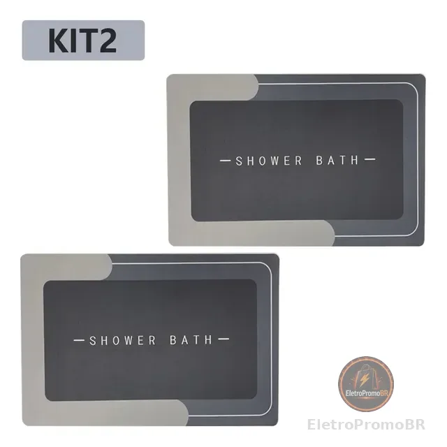 Kit2 Tapetes Para Banheiro Tapete Mágico Ultra  Para Absorçã