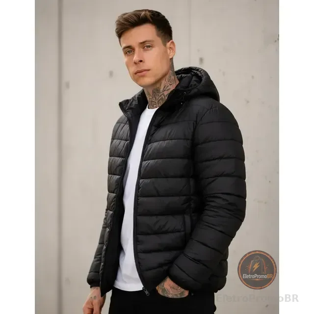 Jaqueta Puffer De Frio Intenso Blusa Impermeável Inverno