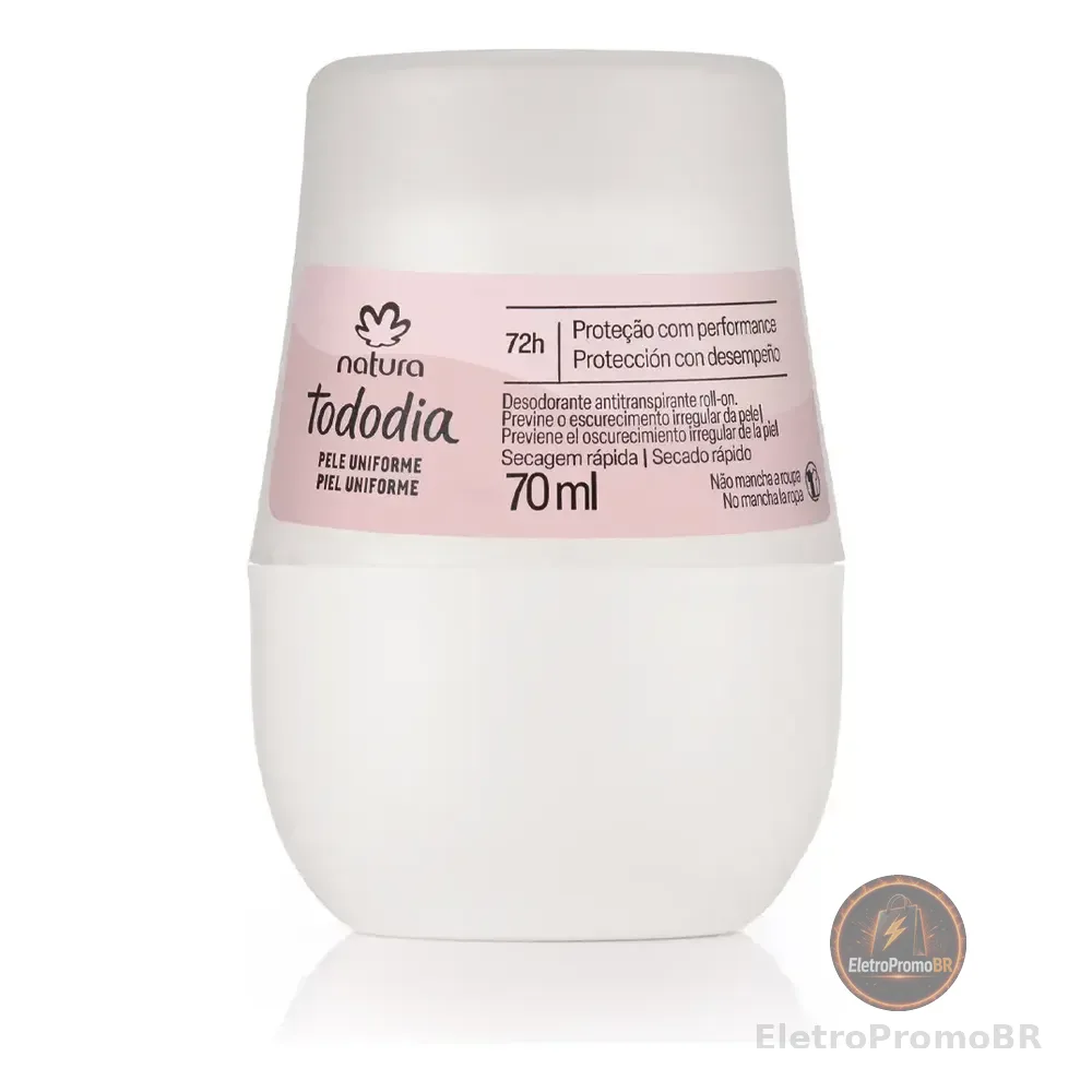 Tododia Desodorante Antitranspirante Roll-on Pele Uniforme