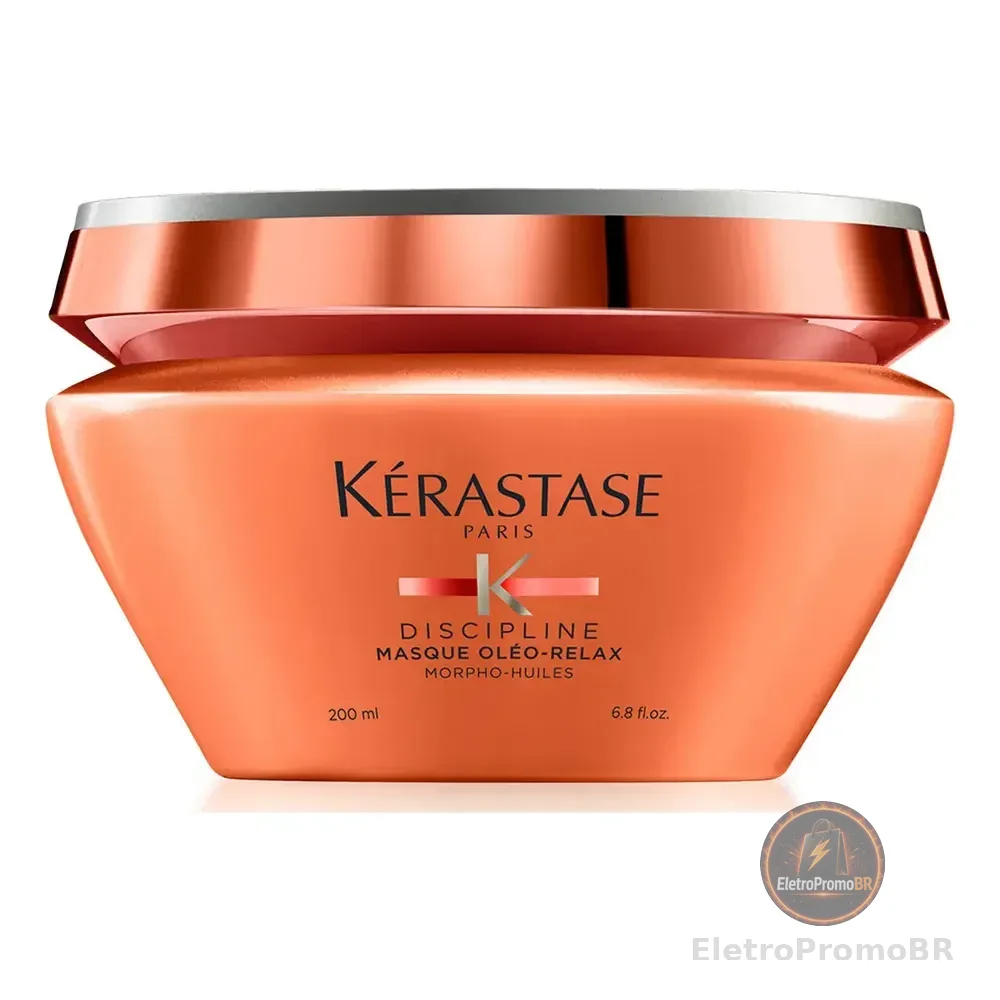 Máscara Capilar De Hidratação Intensa Anti-frizz Com Proteção Térmica Até 230ºc Para Cabelos Secos E Indisciplinados, Discipline Oléo-relax, Kérastase 200ml