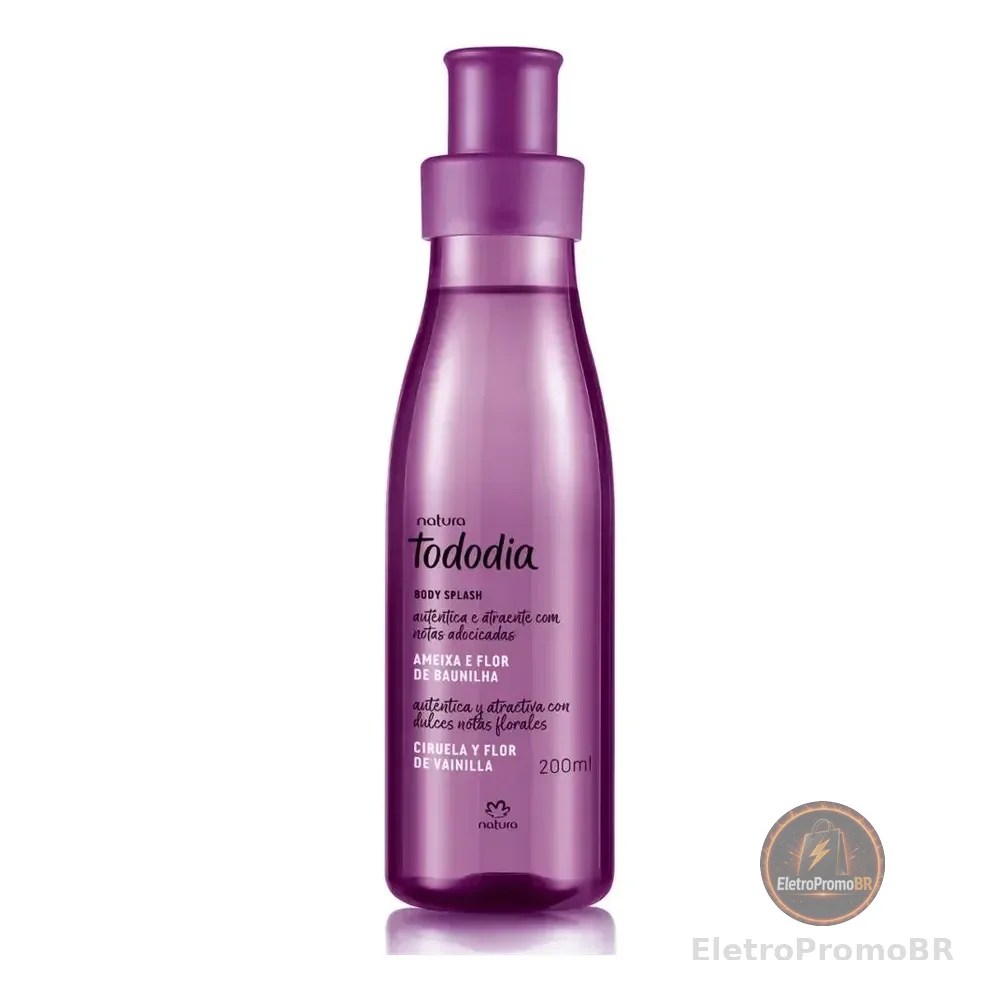 Body Splash Tododia Ameixa E Flor De Baunilha Natura 200 Ml