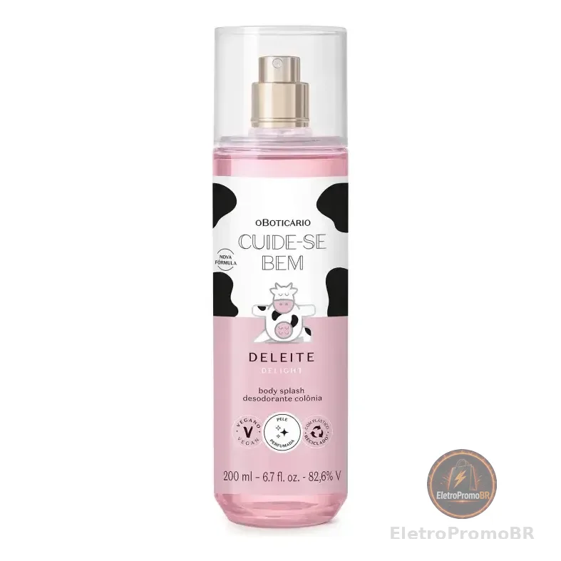 Body Splash Cuide-se Bem Deleite Boticário 200ml Vegano Suave