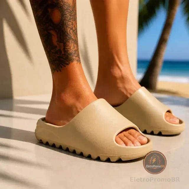Chinelo Slide Nuvem Masculino 100% Eva Plataforma