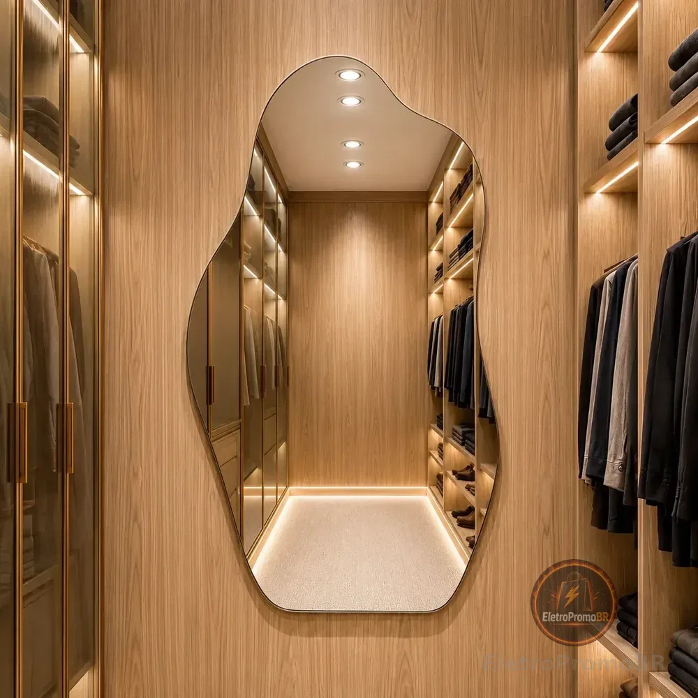 Espelho Ravenna 100x50cm Corpo Inteiro Grande Moderno Luxo Suporte