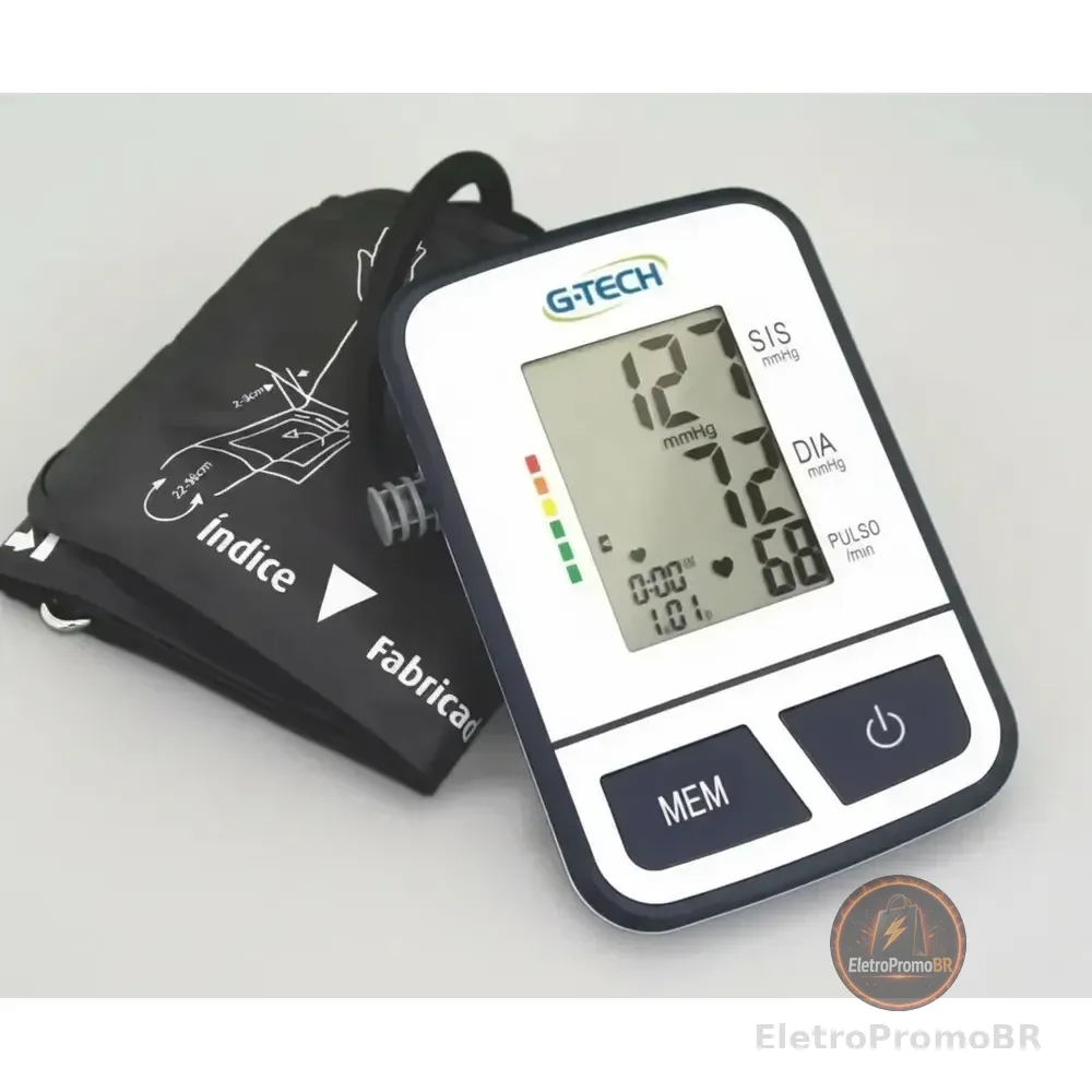 Aparelho Medidor De Pressão Digital De Braço Bsp11 G-tech Branco