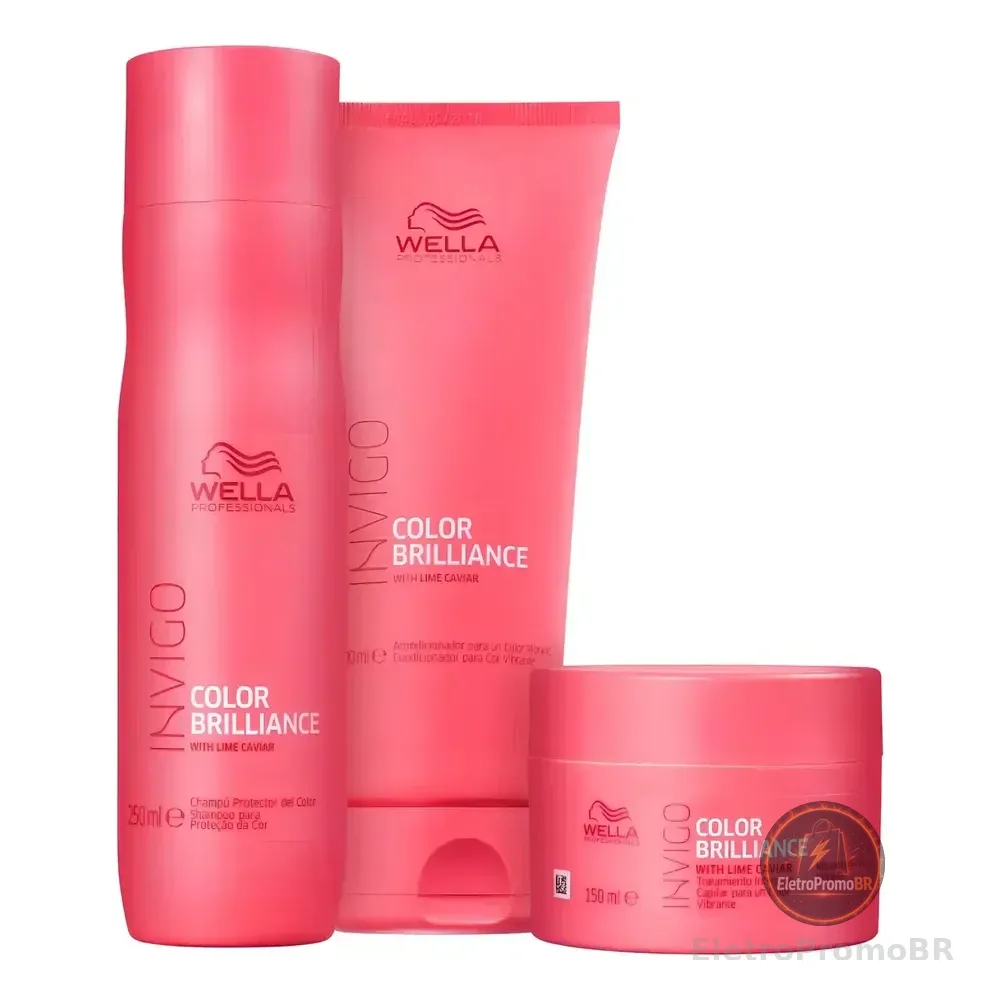 Kit Wella Brilliance Sh 250ml + Cond 200ml + Másc 150ml