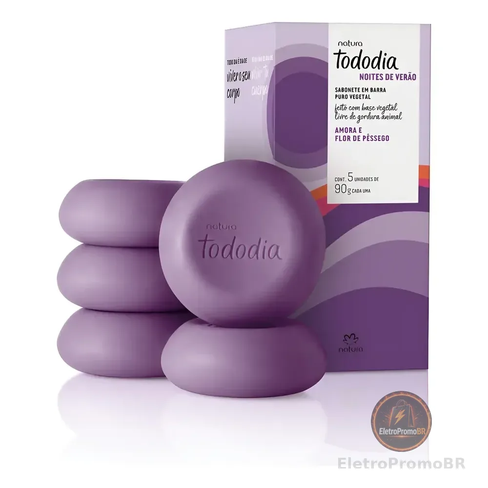 Sabonete Tododia Amora E Flor De Pêssego 5x90g - Natura