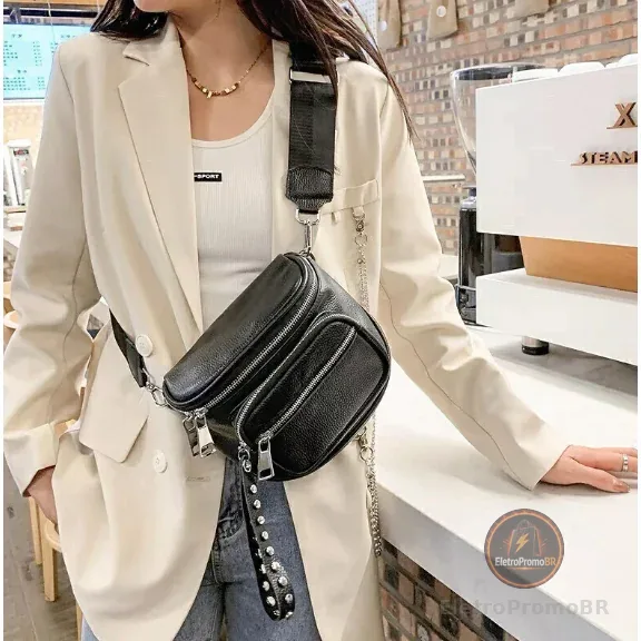 Bolsa Feminina Estilo Pochete Transversal Grande Espaçosa RC-6035