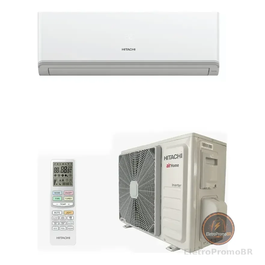 Ar Condicionado Split Inverter Hitachi 12000 Btu Frio R-32 Wi-fi 220v