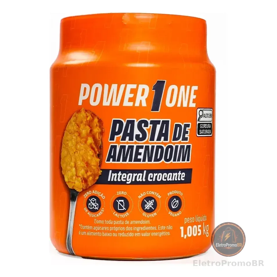 Pasta De Amendoim Crocante Integral Power 1 One Pote 1,005kg
