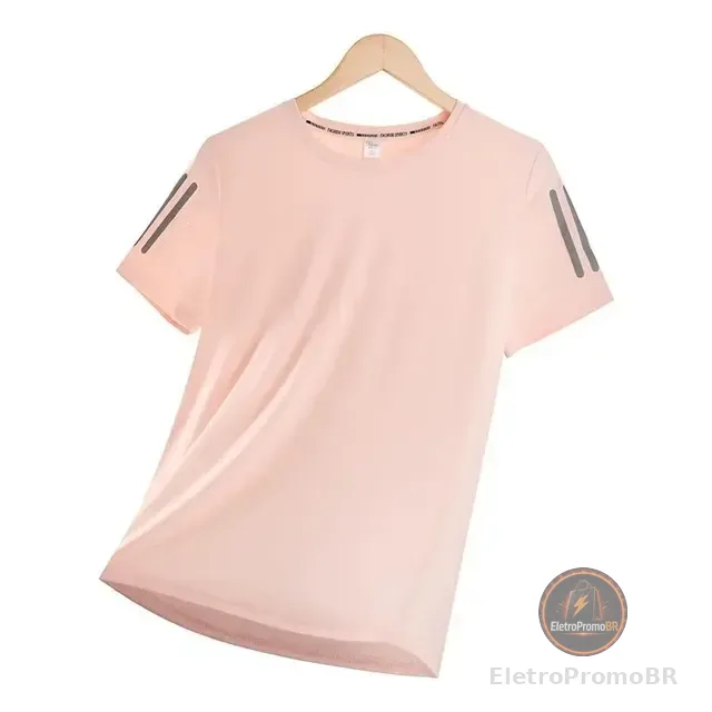 Camiseta Básica  Exercícios De Verão Feminina Seda Gelada