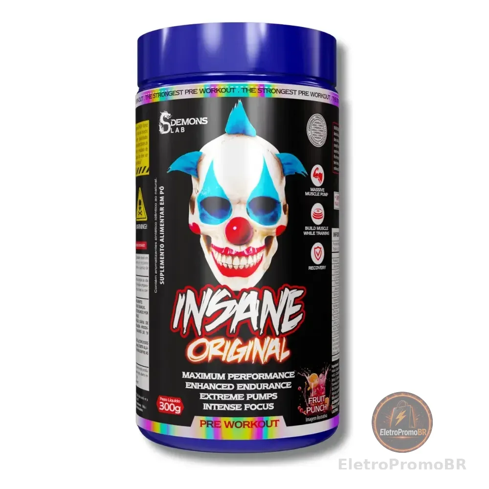 Suplemento Demons Lab Sabor Fruit Punch Em Pote De 300g Insane Ponche De Frutas