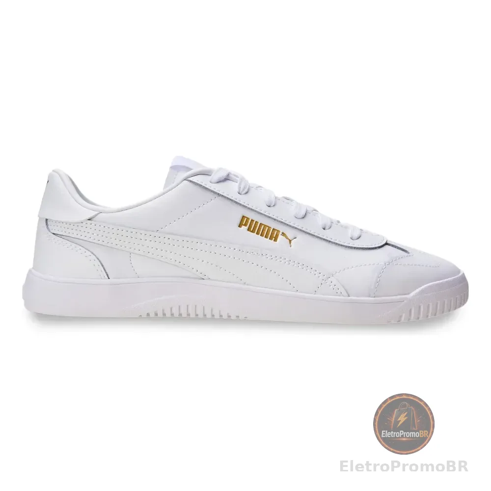 Tênis Masculino E Feminino Club 5v5 Puma Puma White-puma White-puma Gold Lisa 40 Eu