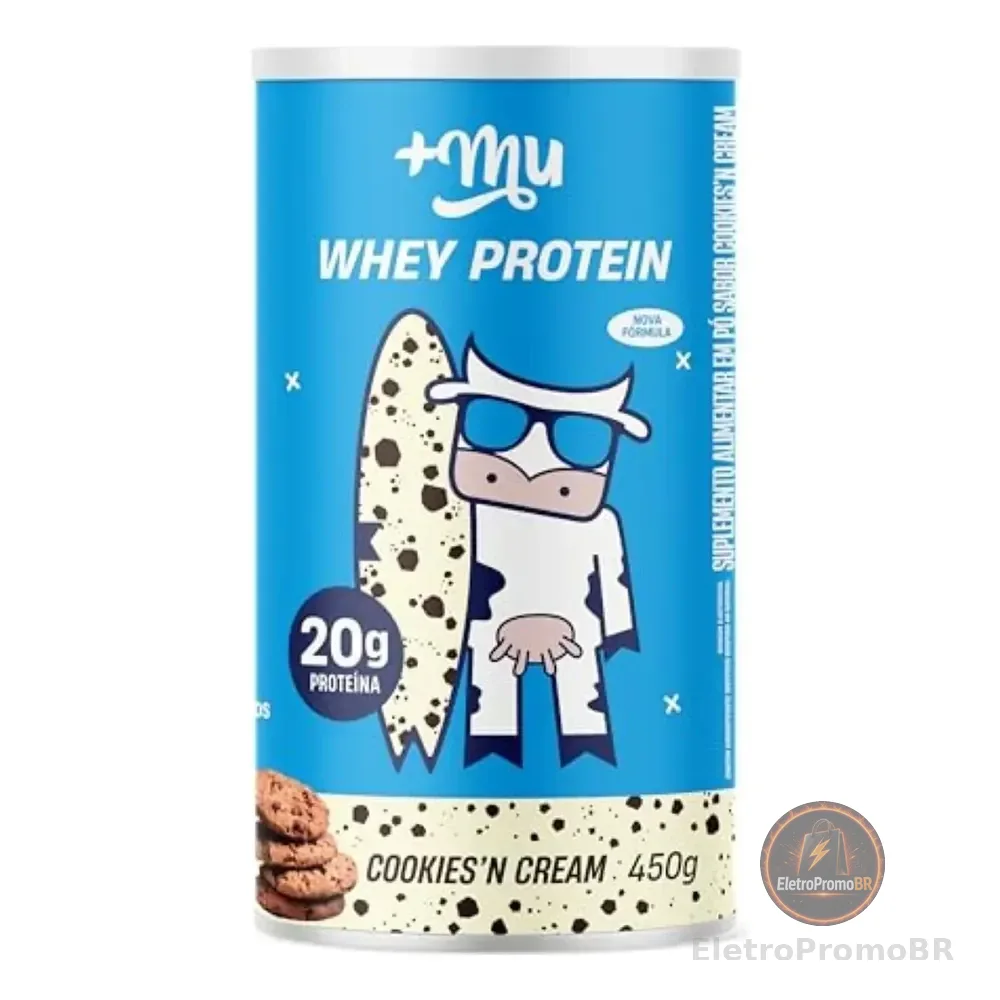 Mu Pote Whey Concentrado Sabor Cookies 20g Proteína - 450g Biscoitos