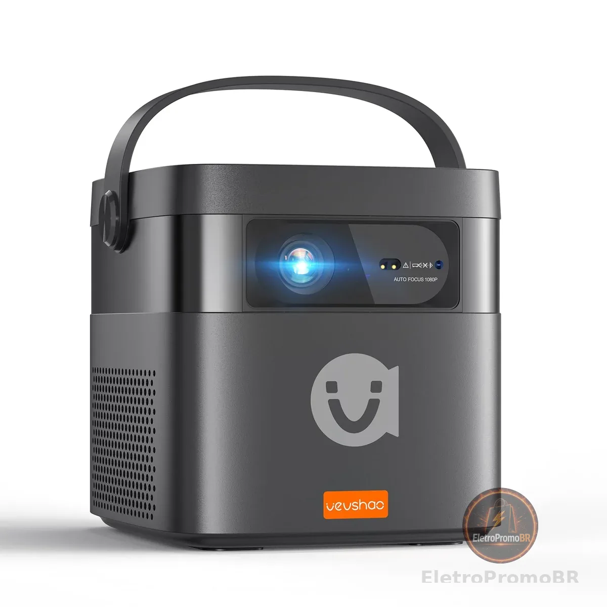 VEVSHAO Mini Projetor V50 4K 1080P 3D full HD, Foco Automático, Portátil Inteligente WiFi BT 5.0, Bateria de 15000mAh, Conveniente para Projeção Externa