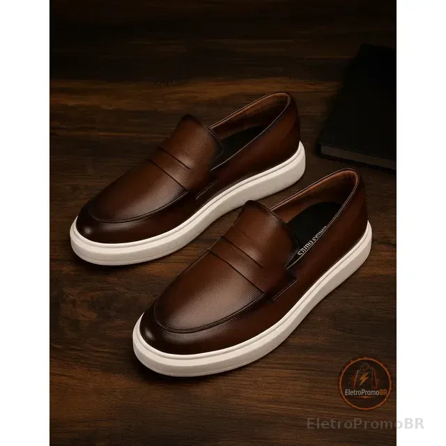 Sapato Masculino Mocassim Loafer Couro Casual Comfort Luxo