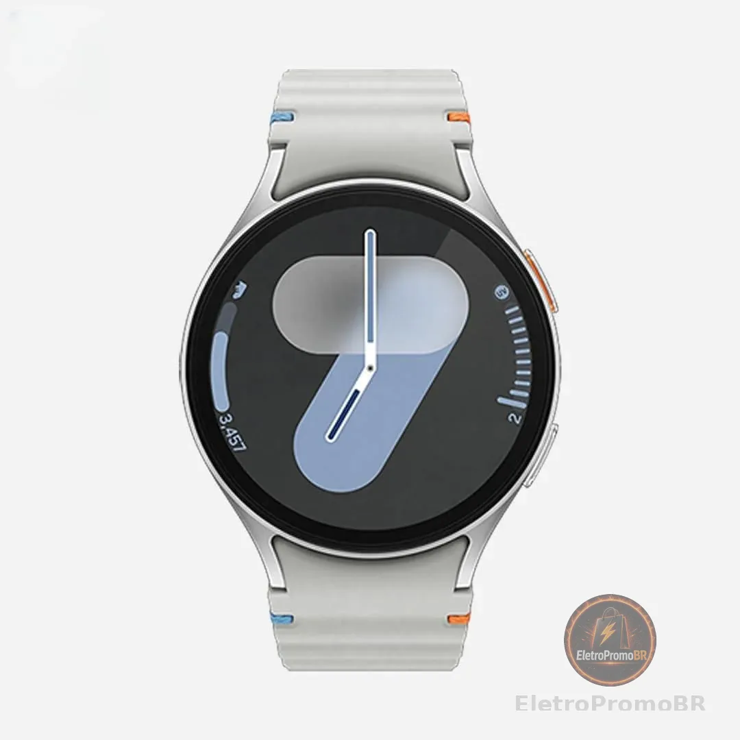 Samsung Galaxy Watch7 Smartwatch 44mm Bluetooth, Galaxy AI, Tela em Cristal de Safira, GPS de Dupla Frequência, Monitoramento avançado de saúde, sono e de coração, Processador de 3nm - Prata