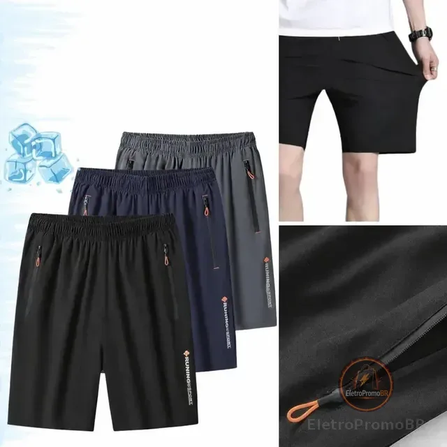 Kit 3 Shorts Fitness Secagem Rápida Basquete/corrida