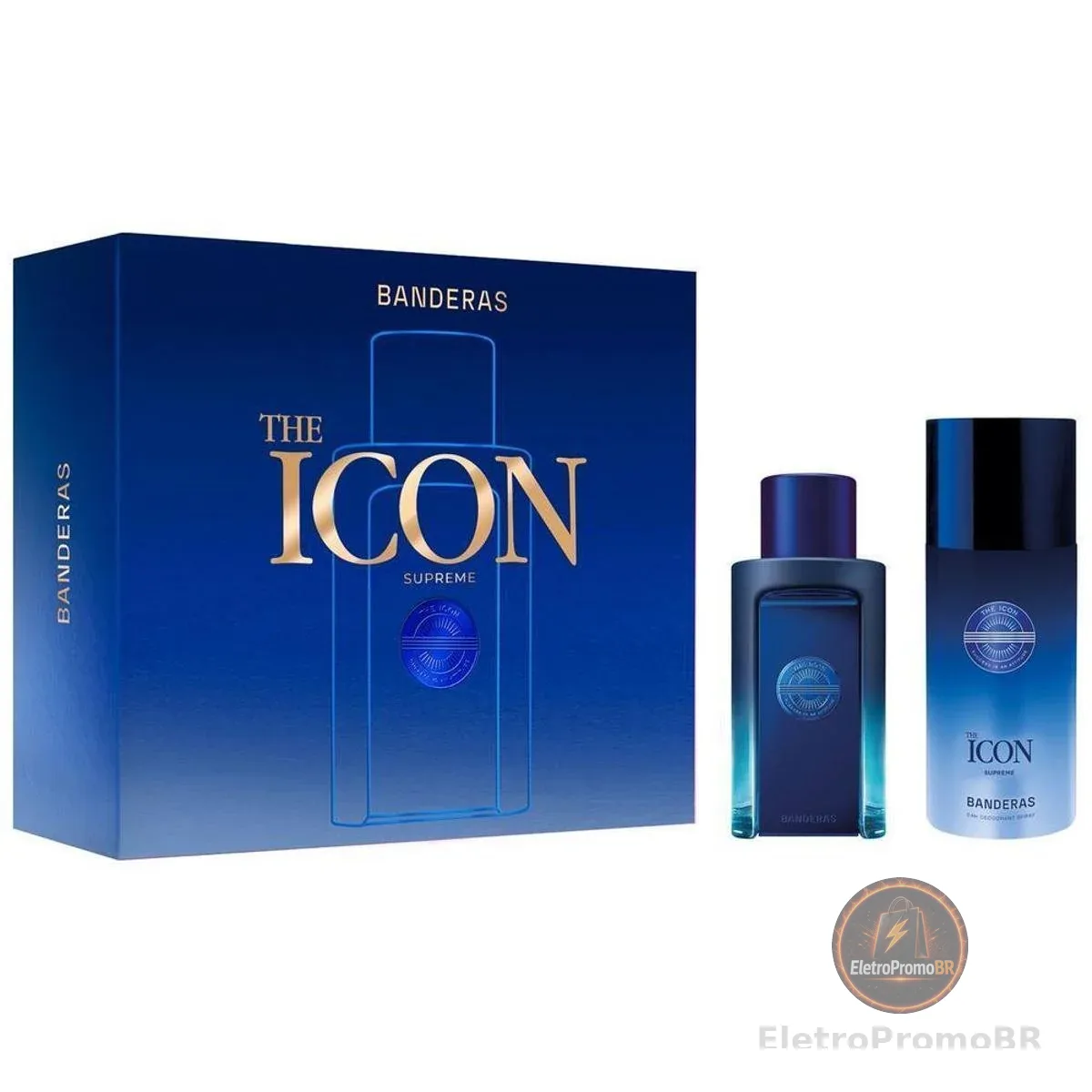Kit Perfume Masculino Banderas The Icon Supreme 1 Eau de Parfum de 100ml + 1 Desodorante Spray