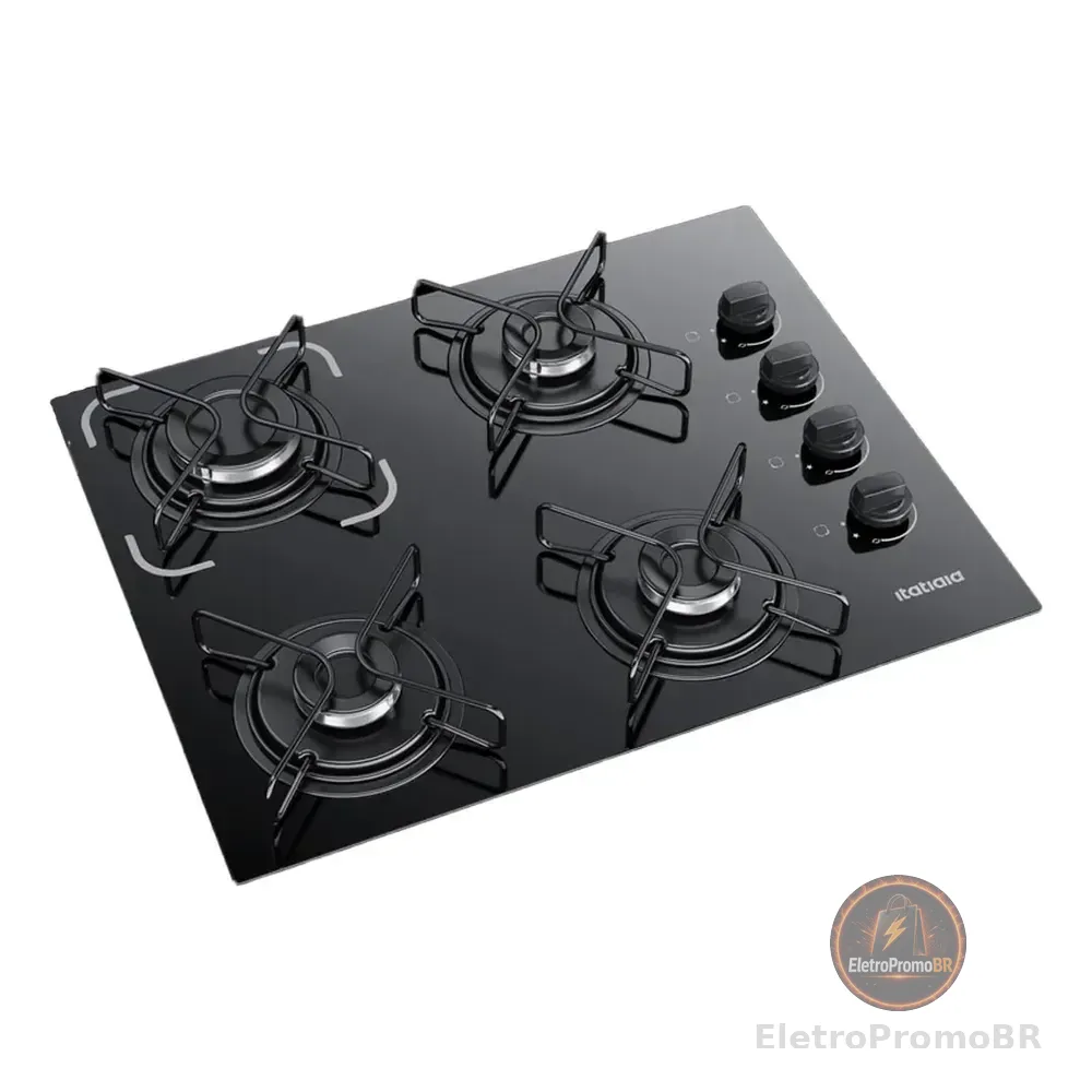 Cooktop Fogão Itatiaia Essencial 4 Bocas Bivolt Preto Preto 127/220v