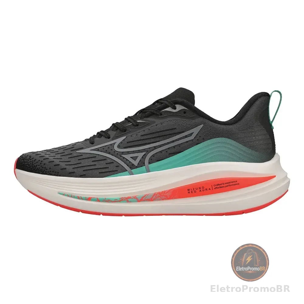 Tênis De Corrida Mizuno Neo Aura Preto E Vermelho 36 Br