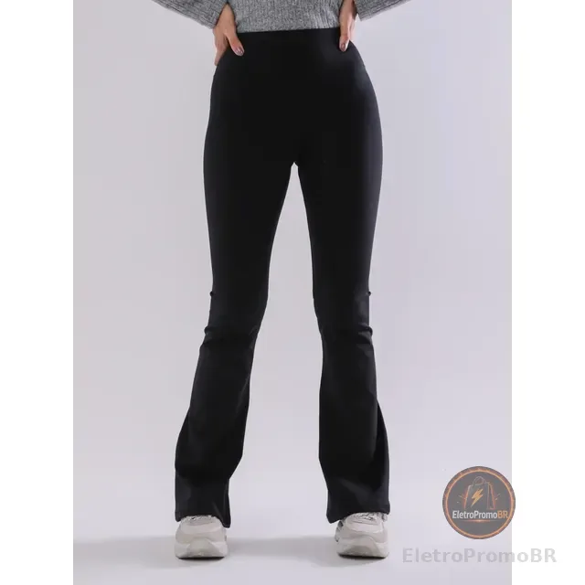 Calça Flare Flanelada Térmica Peluciada Quentinha Inverno