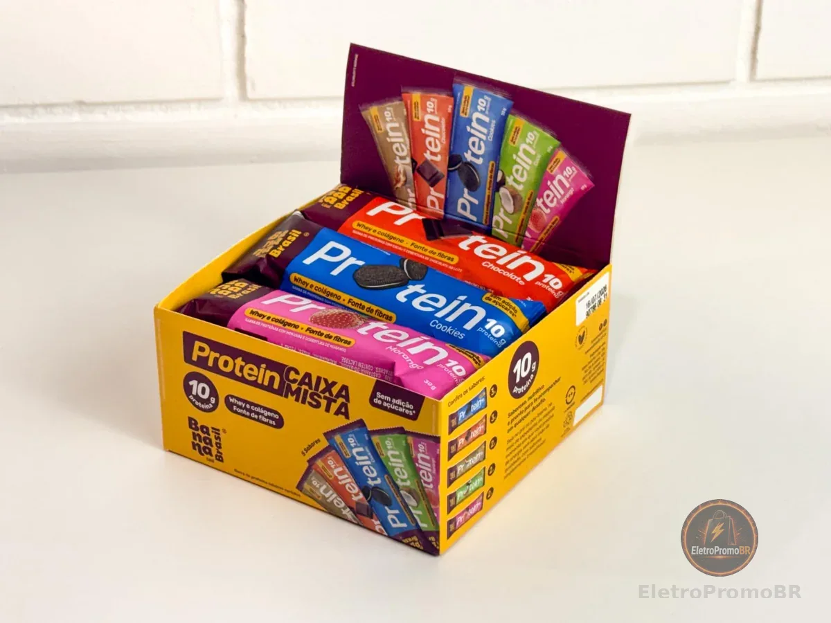Banana Brasil - Barra de Proteínas Sabores Sortidos - (12 Unidades de 30g) Caixa Mista