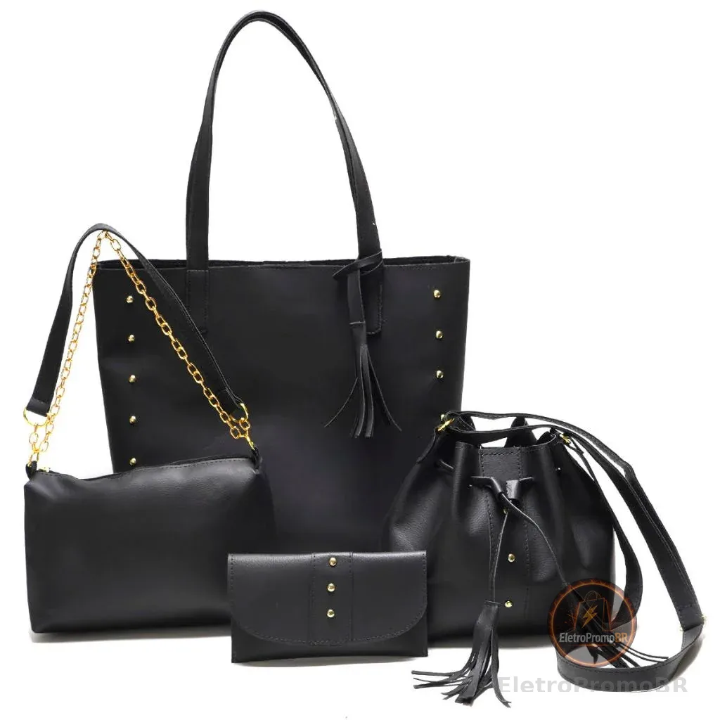 KIT BOLSA FEMININA 4 PEÇAS