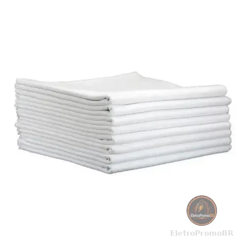 Kit 10 Panos De Prato Branco Neves De Algodão Liso Para Pintar