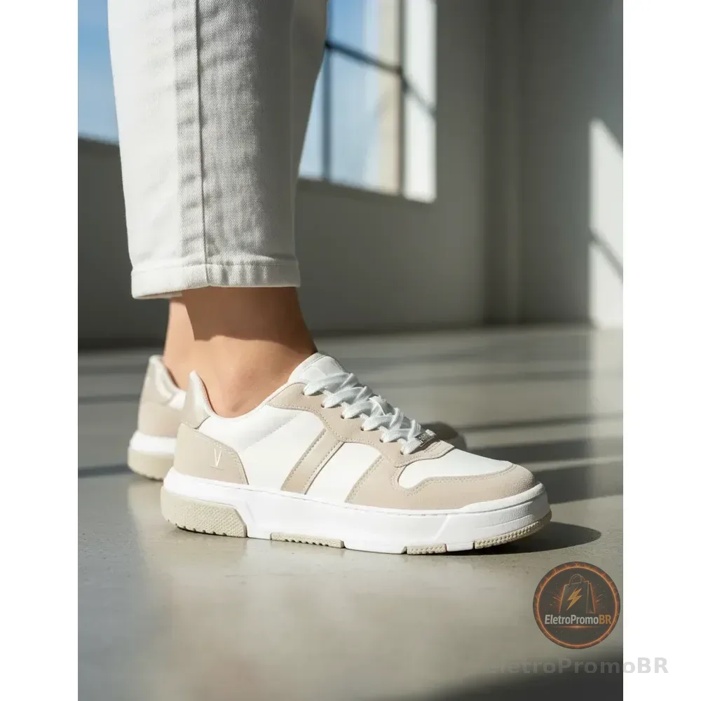 Tenis Vizzano Feminino 1455-104 Branco Liso 39 Br