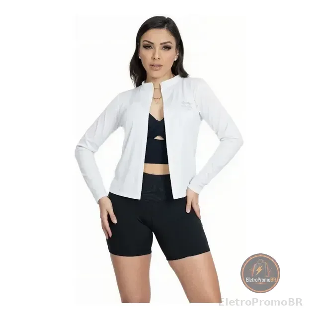 Casaquinho Casaco Blusa Proteção Solar Uv50+ Praia Academia
