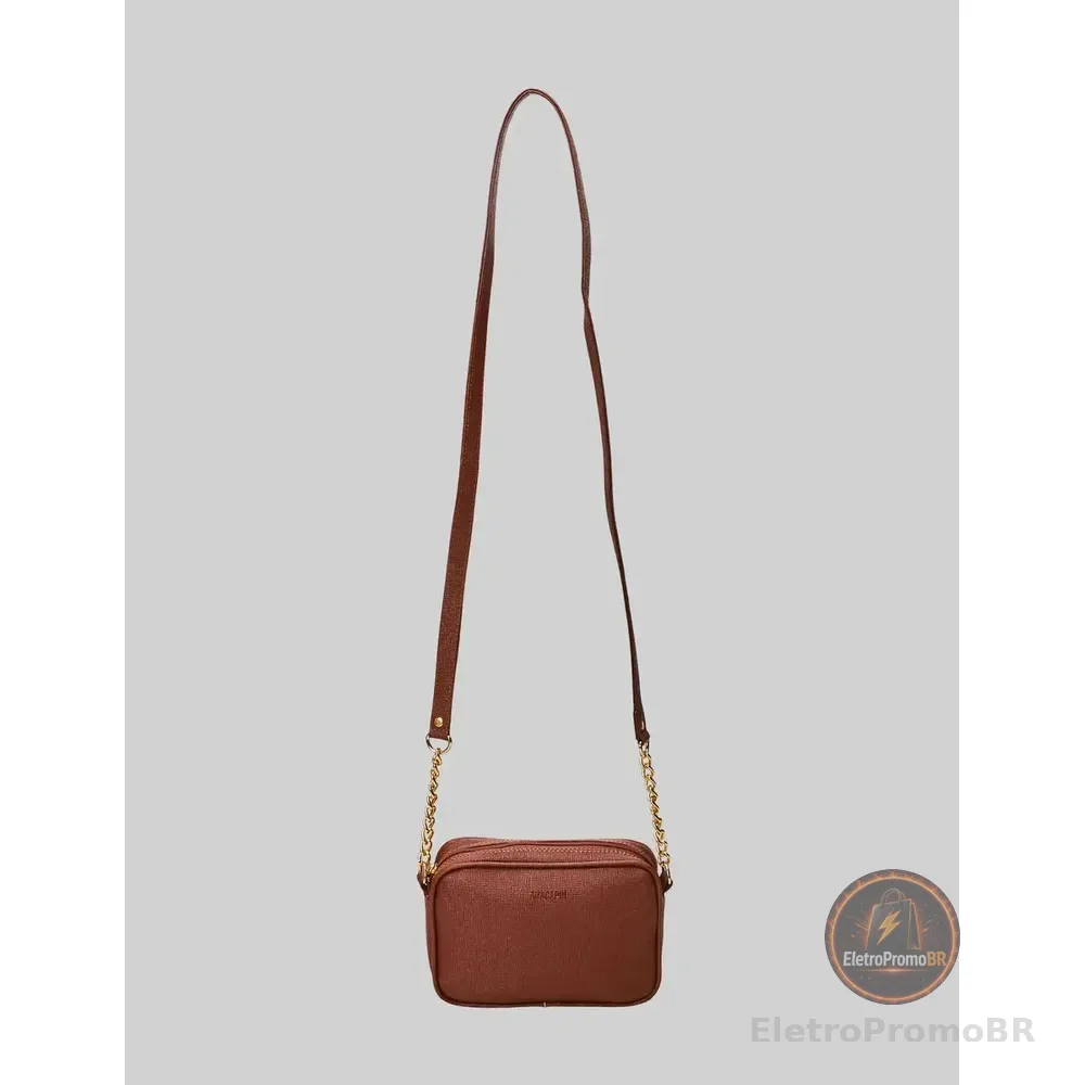 Bolsa Tiracolo Anacapri C5000100010060 Marrom Nero Brown Ouro