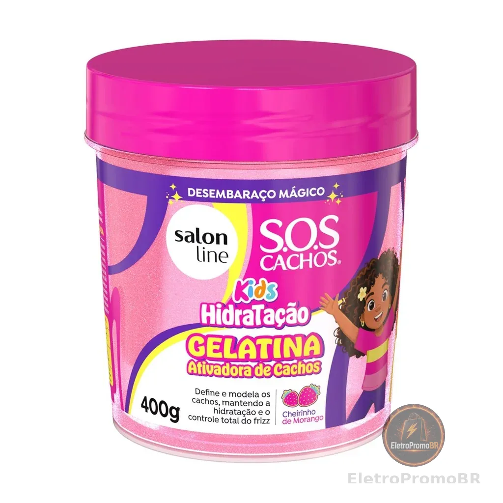 Gelatina Ativadora de Cachos SOS Cachos Kids Hidratação 400g
