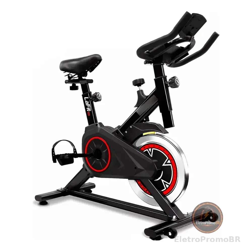 Bicicleta Ergométrica Lafit Pro Spinning 4kg Ajustável Preto 127/220v